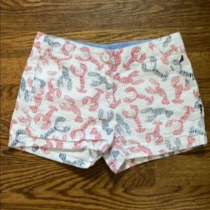 Girls Nautical Lobster Shorts Sz 10